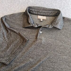 Hickey Freeman Mens Heather Gray Polo Shirt Size Medium Business Casual Golf